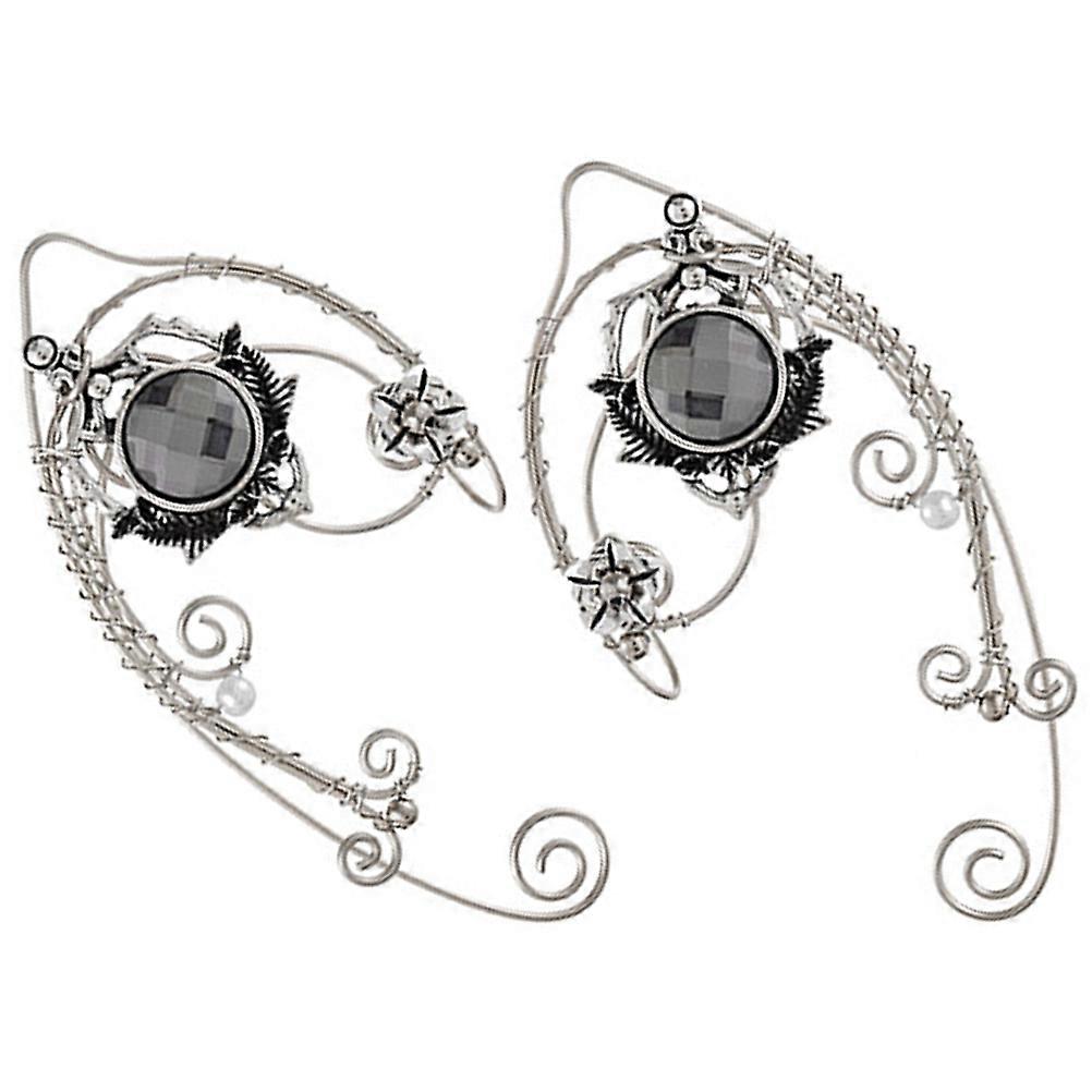 Elf Ear Cuffs Non Piercing Petal Shape Fade Resistance Fairy Party 1Pair