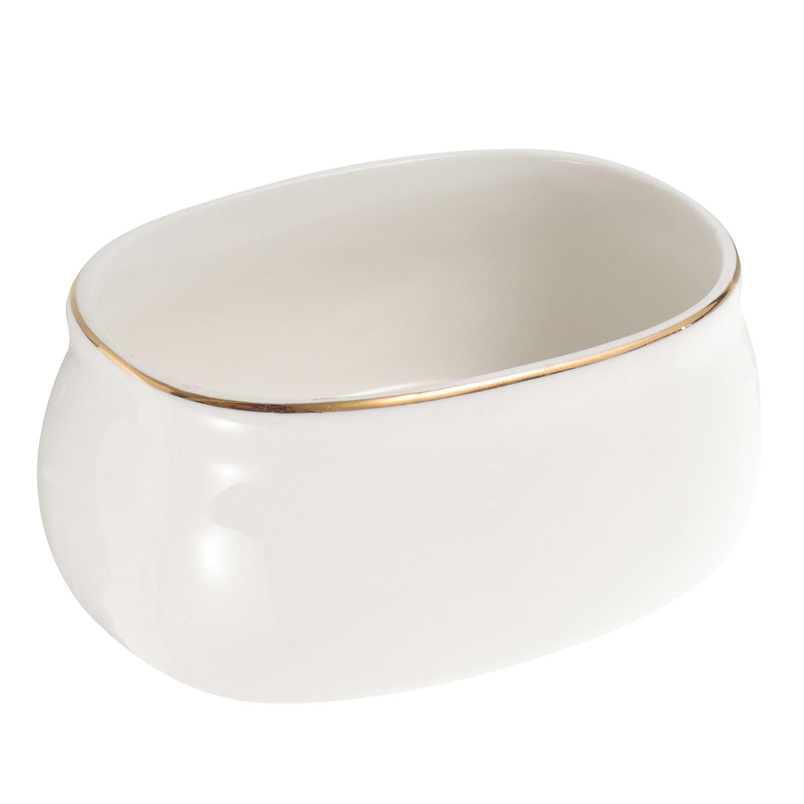 Ceramic Storage Jar for Coffee and Condiment Use 2Pcs White Holder