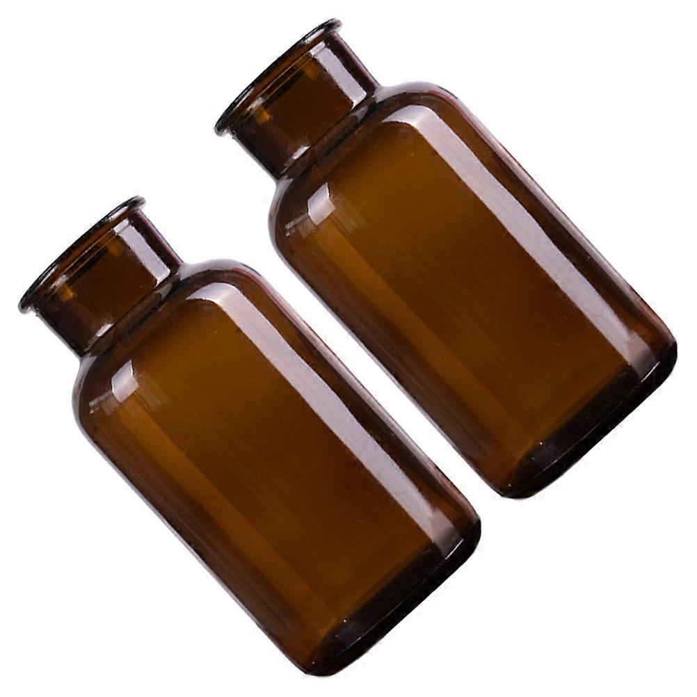 Lab Reagent Bottles Glass Vases for Wedding Brown 2Pcs
