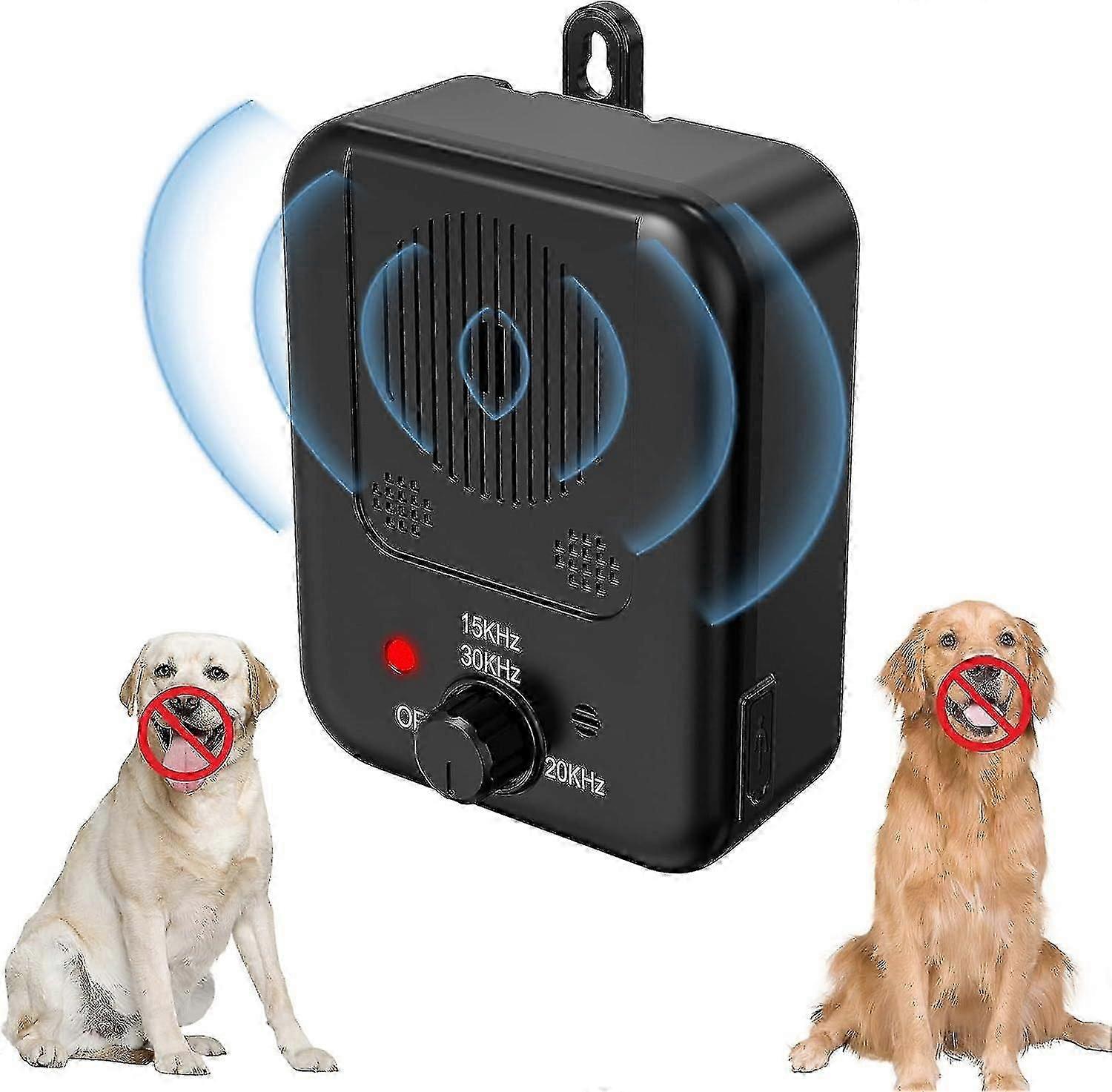Anti Barking Device, Auto Dog Barking Control Devices With 3 Modes, Waterproof Bark Dog Deterrent Box, Rechargeable Ultrasonic Dog Barking Deterrent F