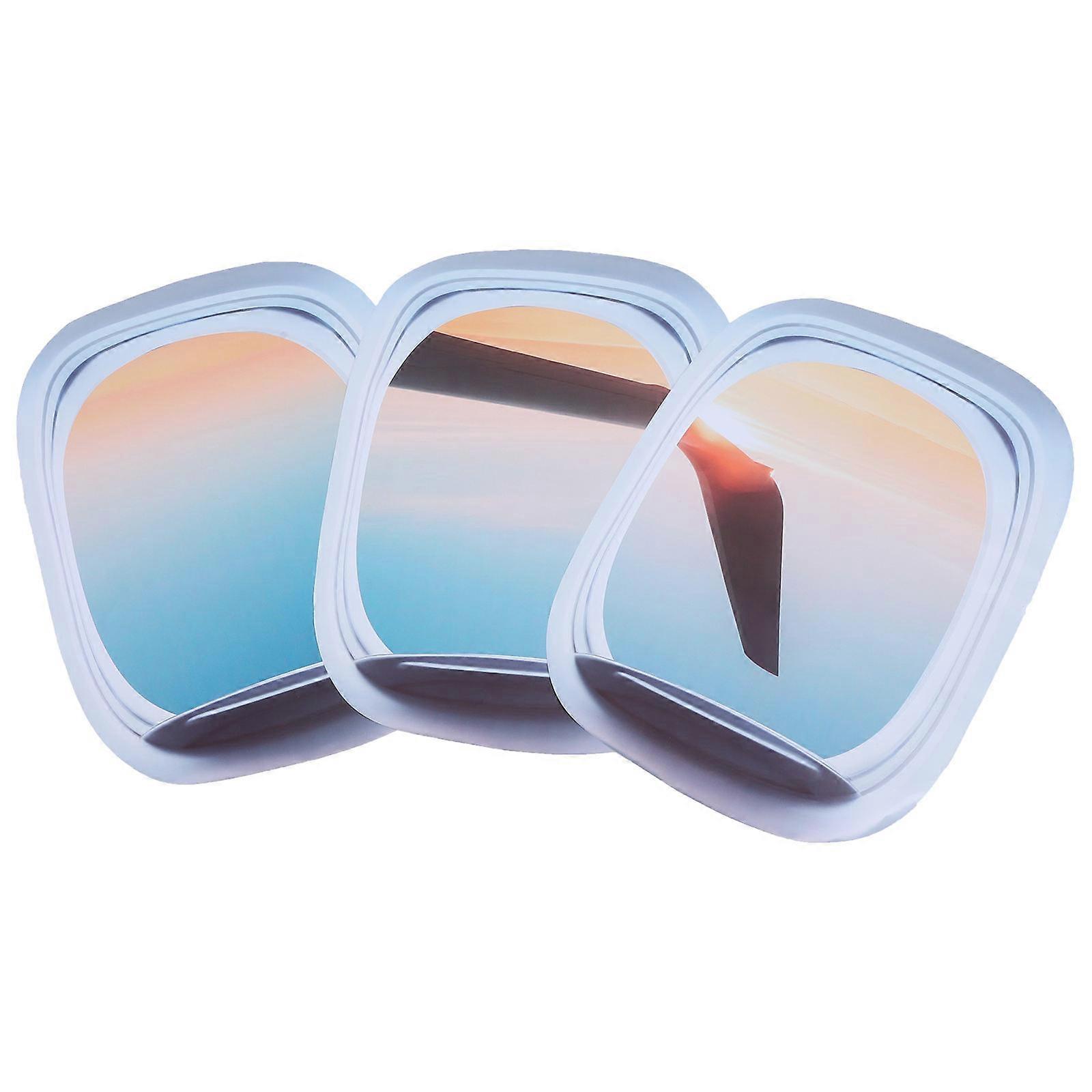 3Pcs Decorated Faux Window Stickers Perfect For Playroom Creating A Refreshing Atmosphere In Offices