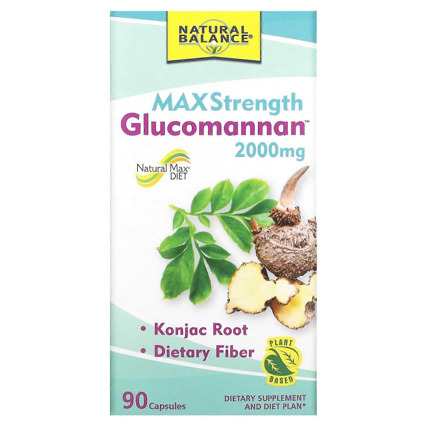 Natural Balance, Glucomannan, Maximum Strength, 666 mg, 90 Capsules