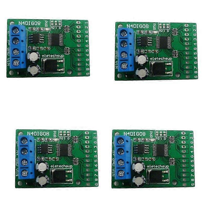 4X 8Ch Input/Output Digital Switch TTL LvTTL CMOS RS485 IO Control Module Modbus Rtu Board for PLC R