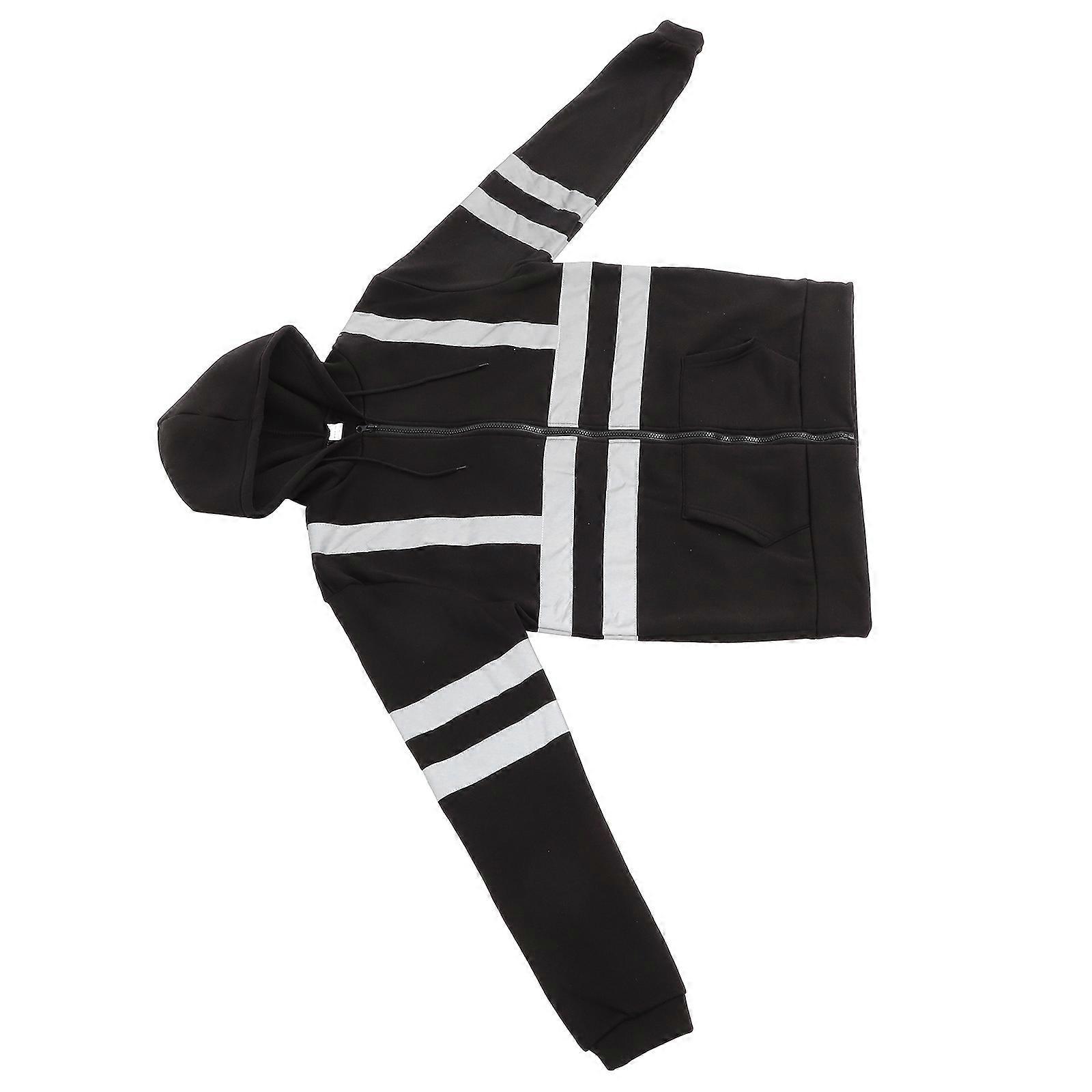 Safety Fleece Hoodie For Men Designed For Sanitation Work XXL Breathable High Visibility 1Pack