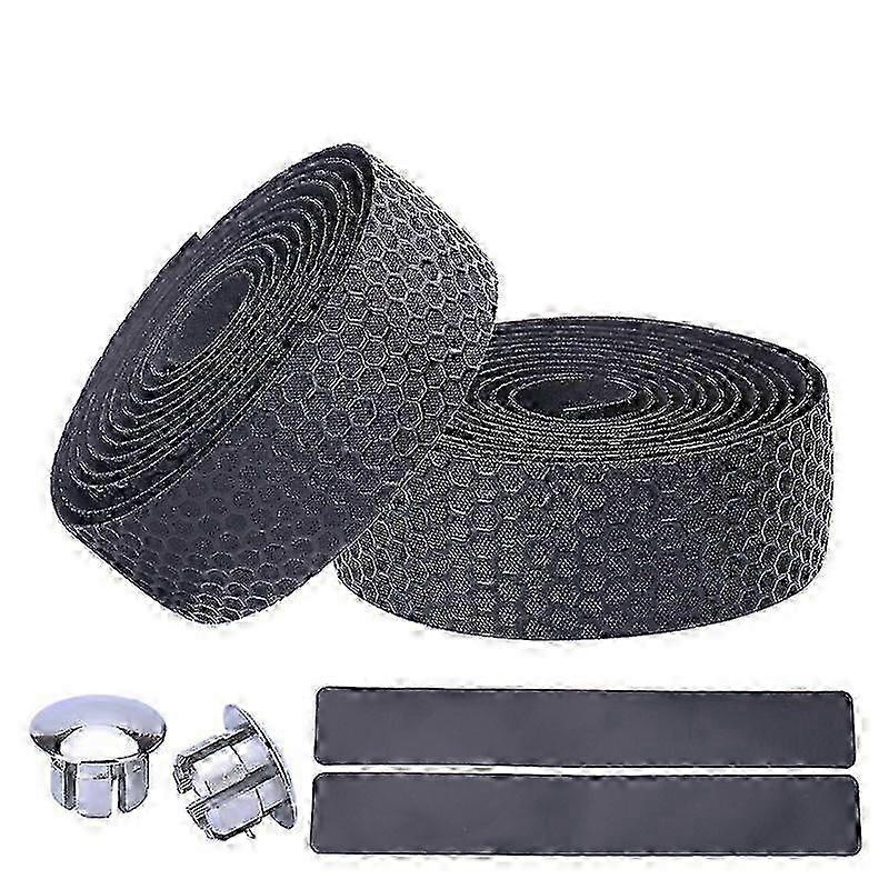 2025 Black Bike Handlebar Tape, Premium PU Material for Enhanced Grip
