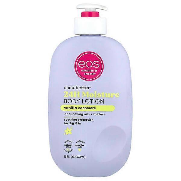 EOS, Shea BetterÃÂÃÂÃÂÃÂ¢ÃÂÃÂÃÂÃÂÃÂÃÂÃÂÃÂ¢, 24H Moisture Body Lotion, Vanilla Cashmere , 16 fl oz (473 ml)