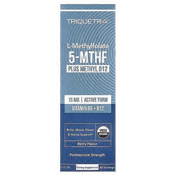 Triquetra Health, L-Methylfolate 5-MTHF Plus Methyl B12, Berry, 1 fl oz