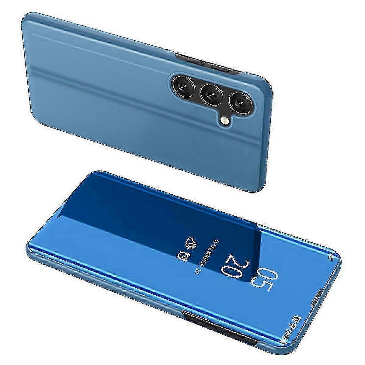 For Galaxy A54 5g View Window Pu Leather Protective Phone Case Stand Mirror Electroplating Anti-scratch Cover_Dec 25-26