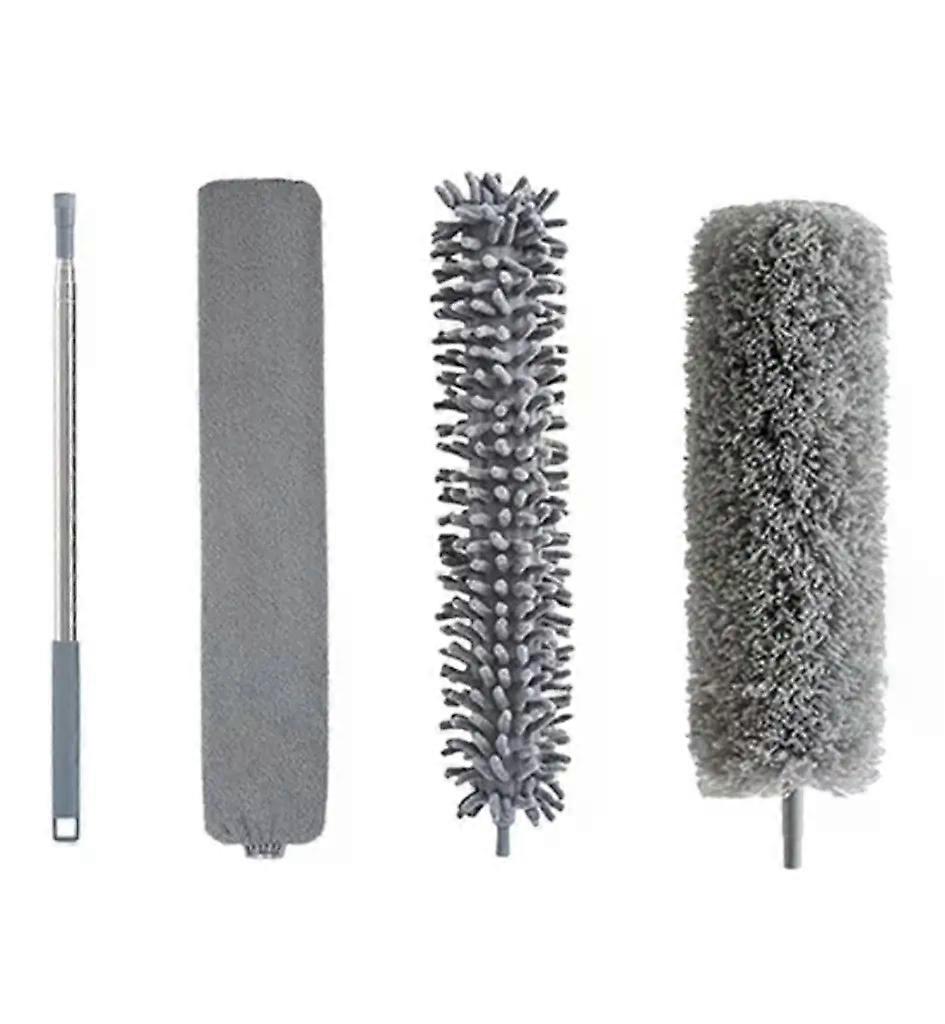 Set of 4 parts dust brush with telescopic handle cleaning