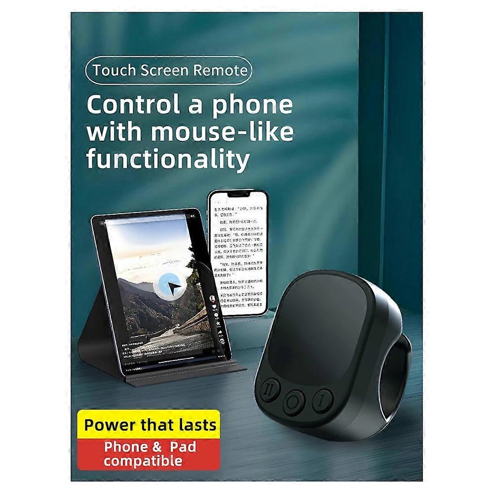 Mouse Ring Remote Control with Touchpad,Smart Automatic Screen Clicker Continuous Clicker,Scrolling Ring Remote Control
