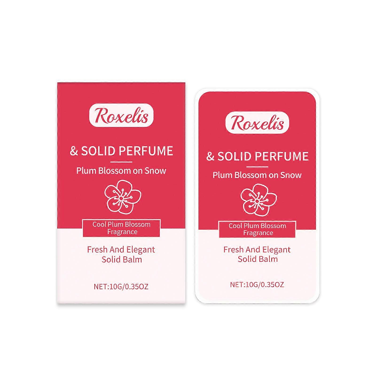 Roxelis Plum Blossom Solid Perfume Is Fresh, Elegant, Refreshing And Non-Sticky. It Is A Portable Fragrance For Daily Dates