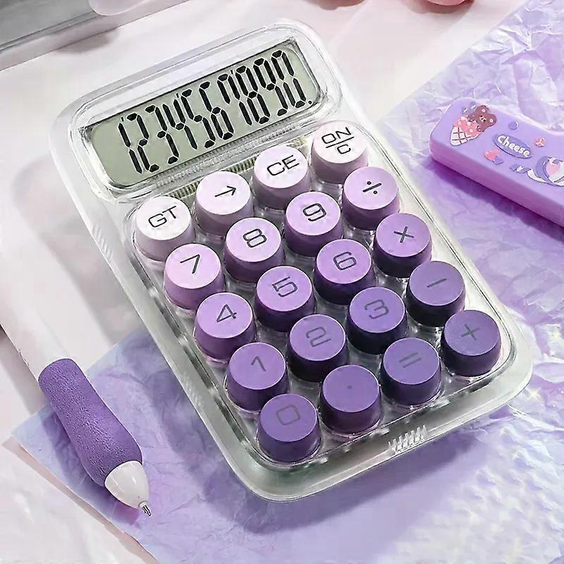 1pc of transparent high-value calculator for students creative small computer cute calculator commercial financial office