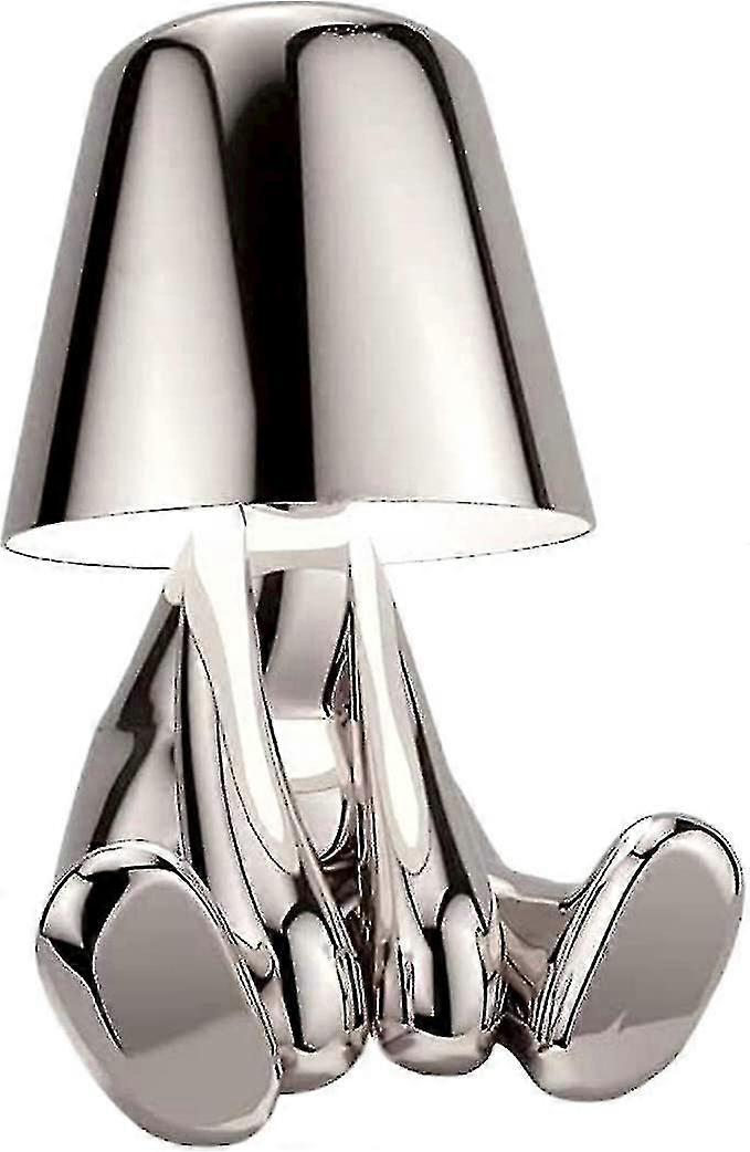 Thinker Lamp, Touch Control Table Lamp, Creative Little Gold Man Thinker Statue Led Desk Lamp, Decoration