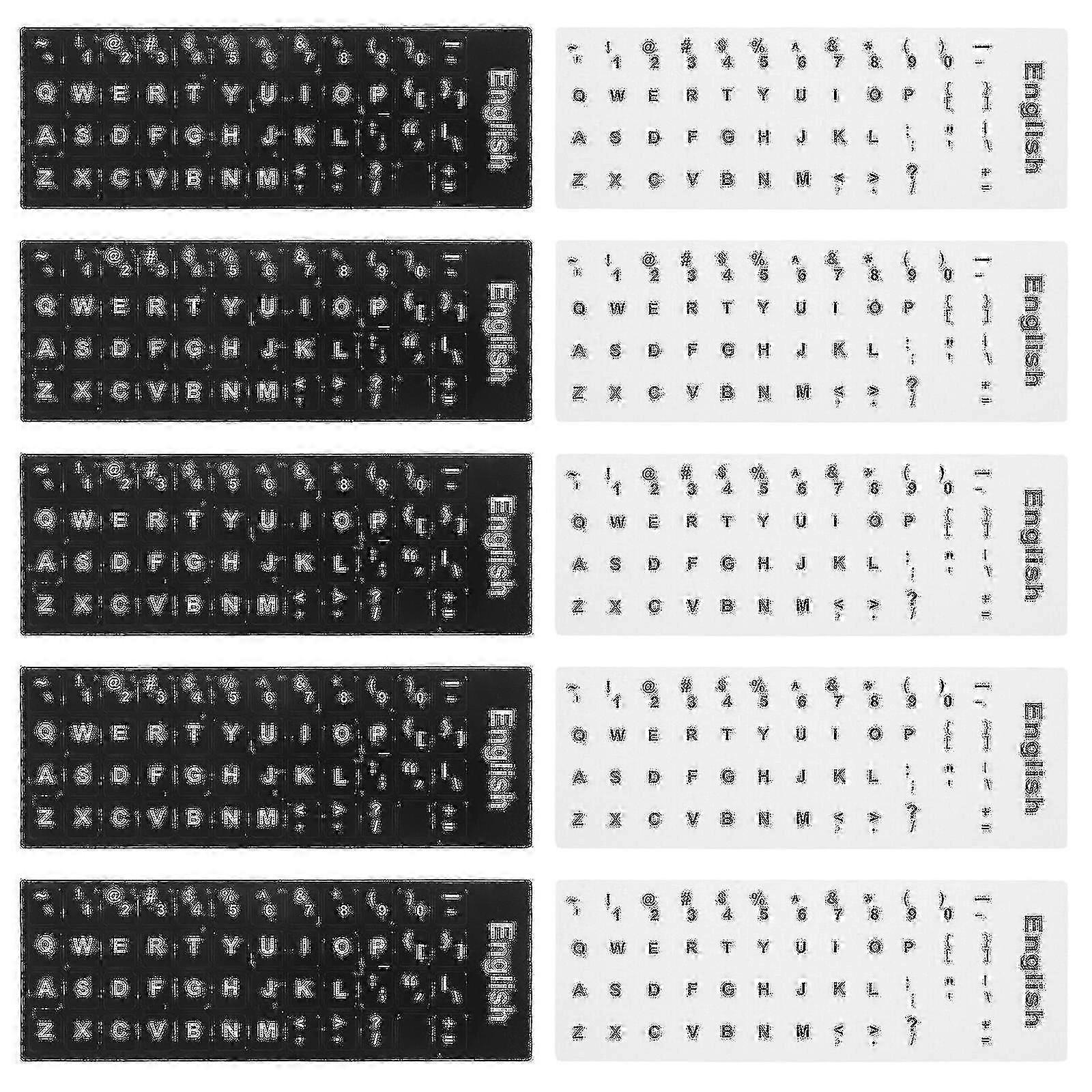 10 Sheets Of English Keyboard Stickers Replacement English Keyboard Sticker Universal Sticker - Sjue SZRH