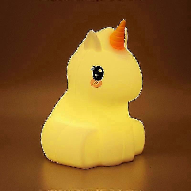 Creative cartoon silicone bedside night light ambient light