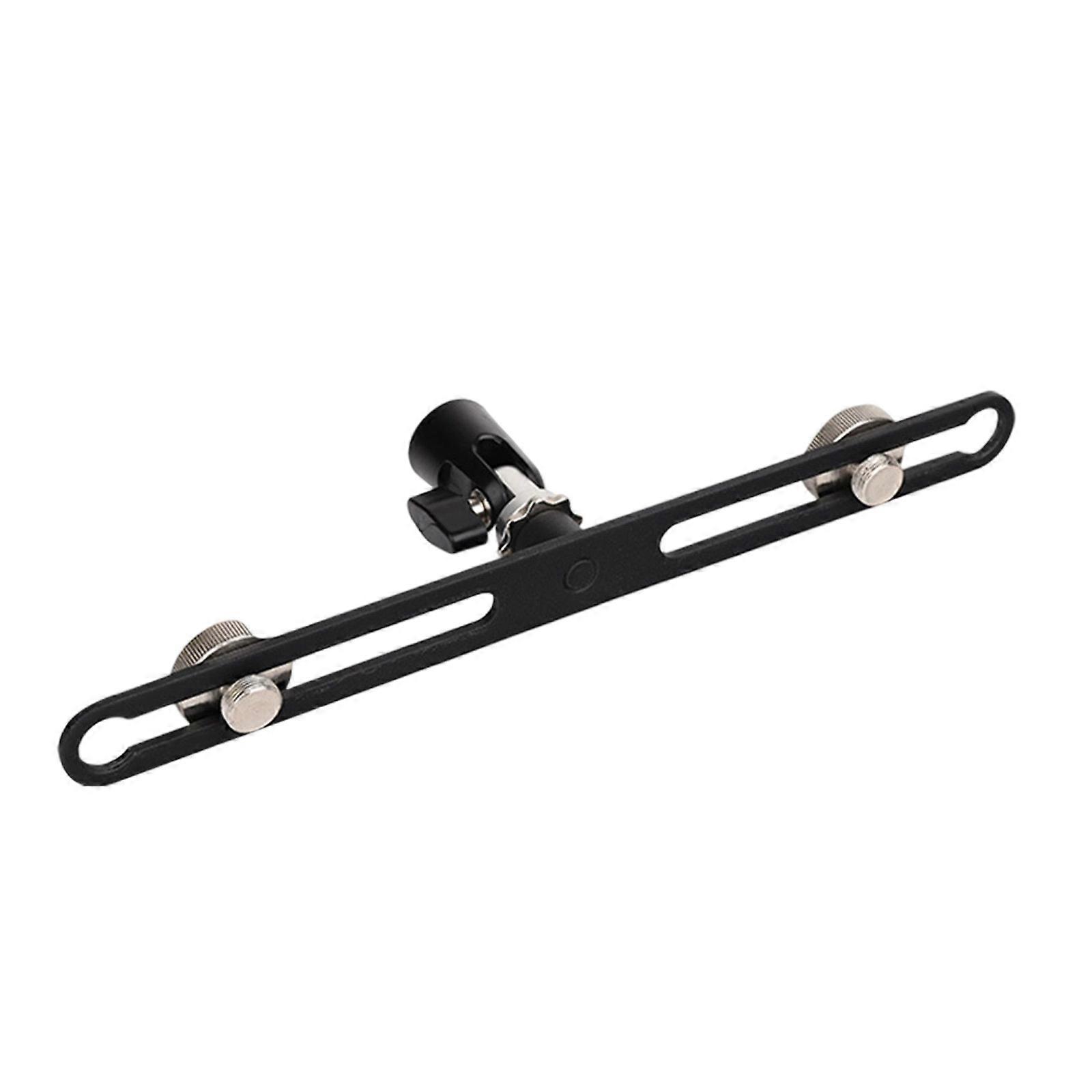 Double Microphone Stereo Recording Aluminum Stand 5/8in Screw Adjustable Angles Portable Design For Podcast Music Studio Multicolor