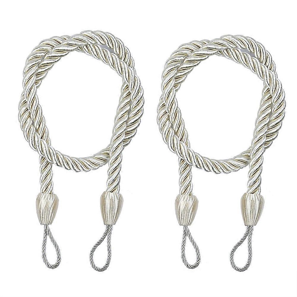 Lksixu Curtain Tiebacks Outdoor Elegant Decorative Tie Backs Modern Rope Tiebacks for Drapes Window Curtain Holdbacks for Draperies（2 pc）