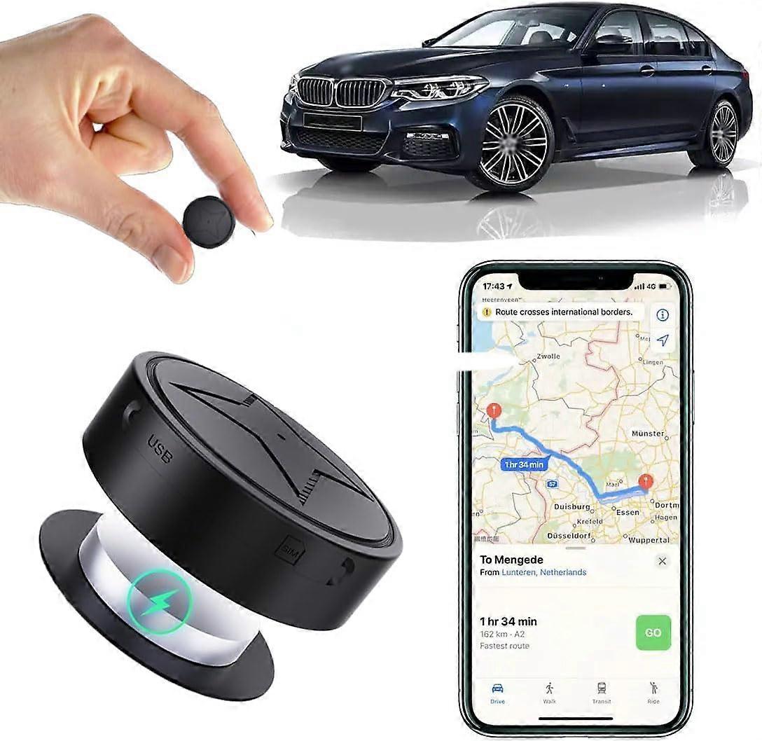 GPS Tracker for Vehicles  Strong Magnetic Car Vehicle Tracking Anti-Lost  No Monthly Fee  No Subscription  Multi-Function GPS Mini Locator with Free A