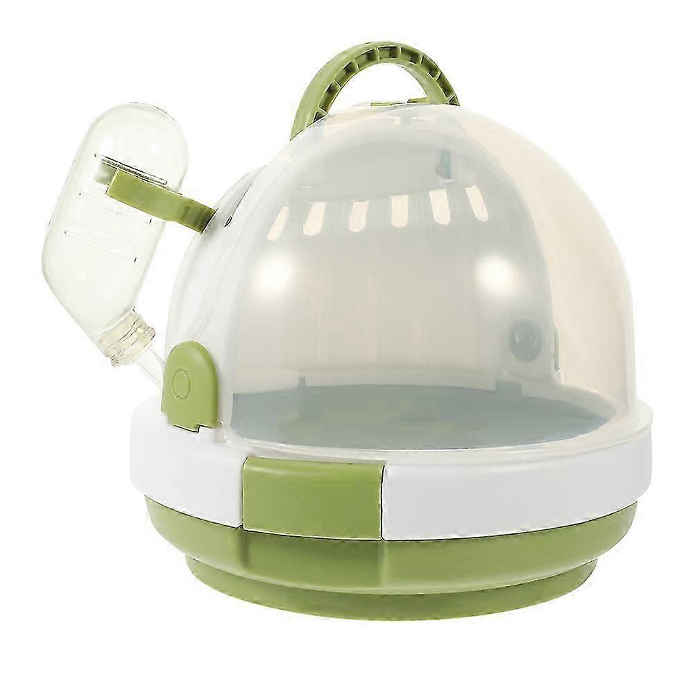 حقيبة حمل الهامستر قفص صغير للحيوانات الأليفة صندوق سفر محمول أخضر 18.00X18.00X16.00 سم مساحة كافية 1 قطعة