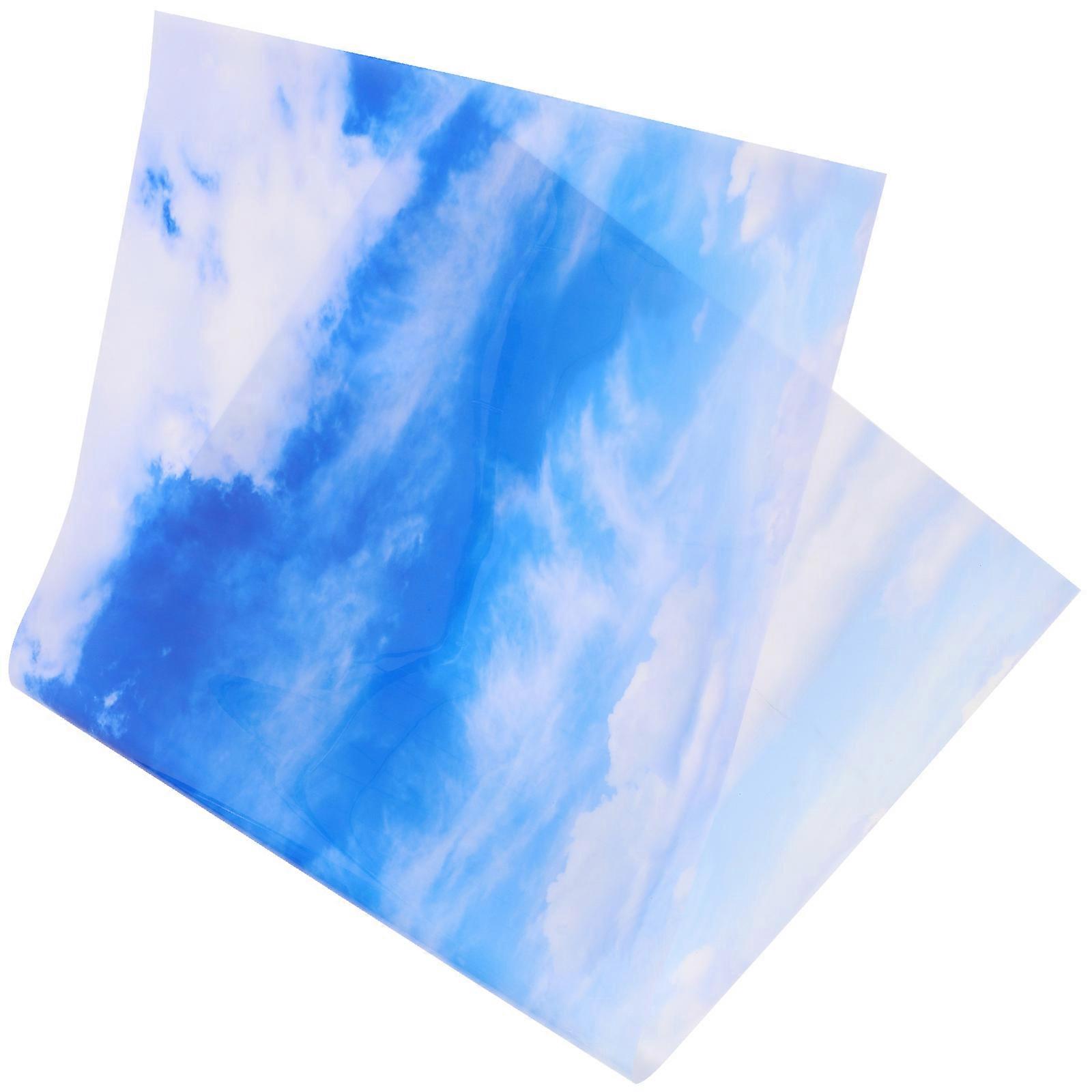 Florescent Light Cover Ceiling Light Cover Decorative Use Blue PVC