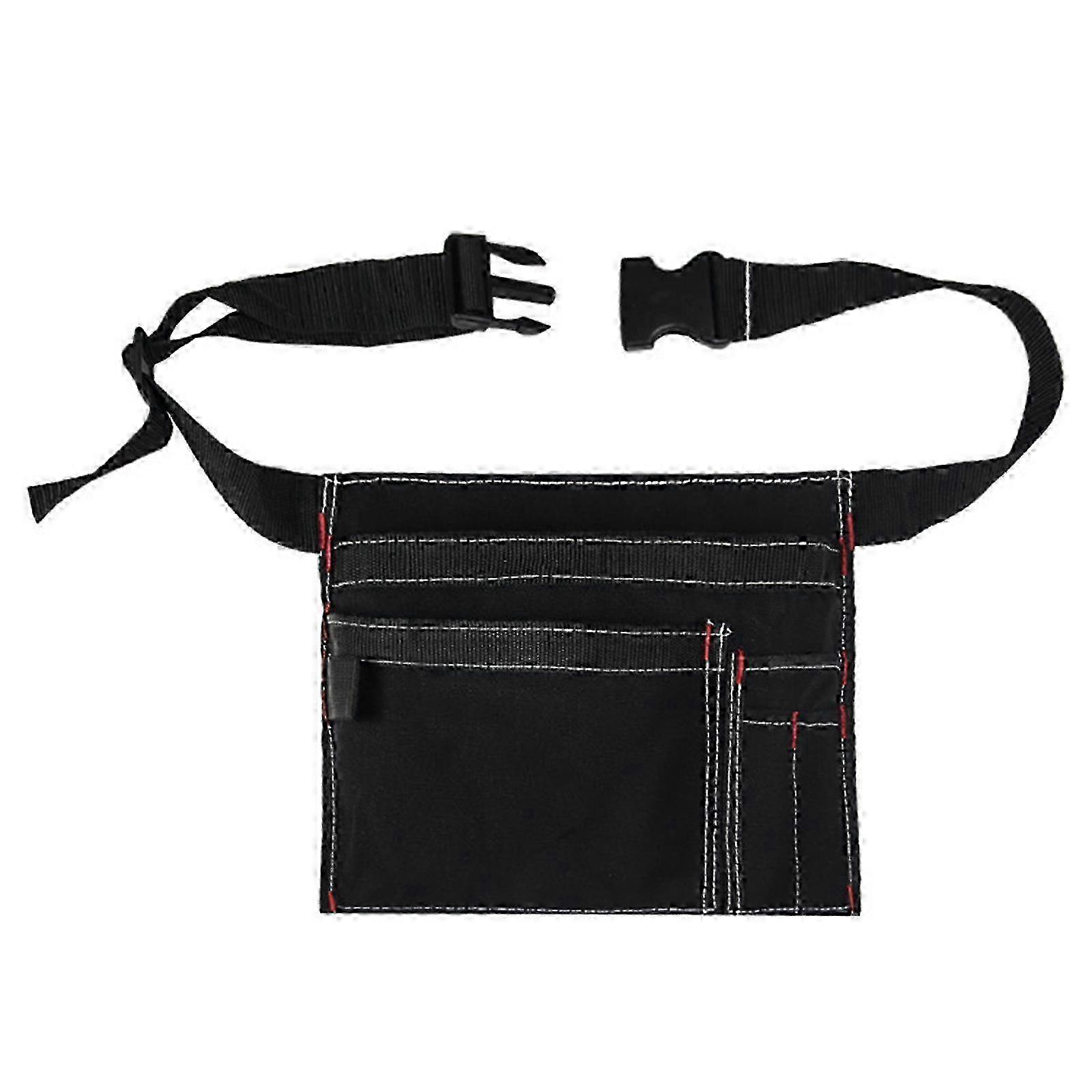 Portable Square Tool Belt Bag Multi-Pocket Adjustable Canvas Storage Bag for Carpentering Gardening