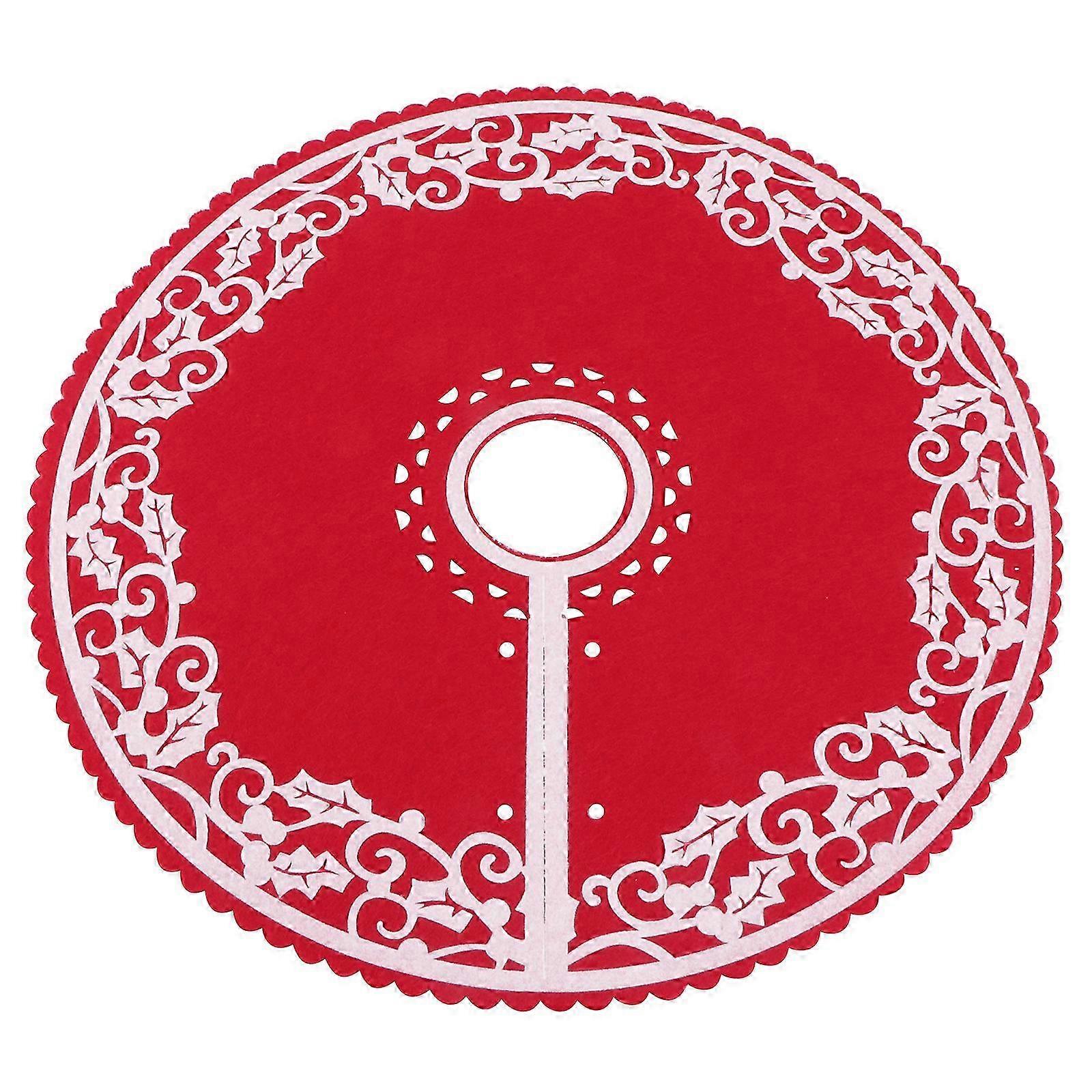 Tree skirt for Christmas with knit pattern