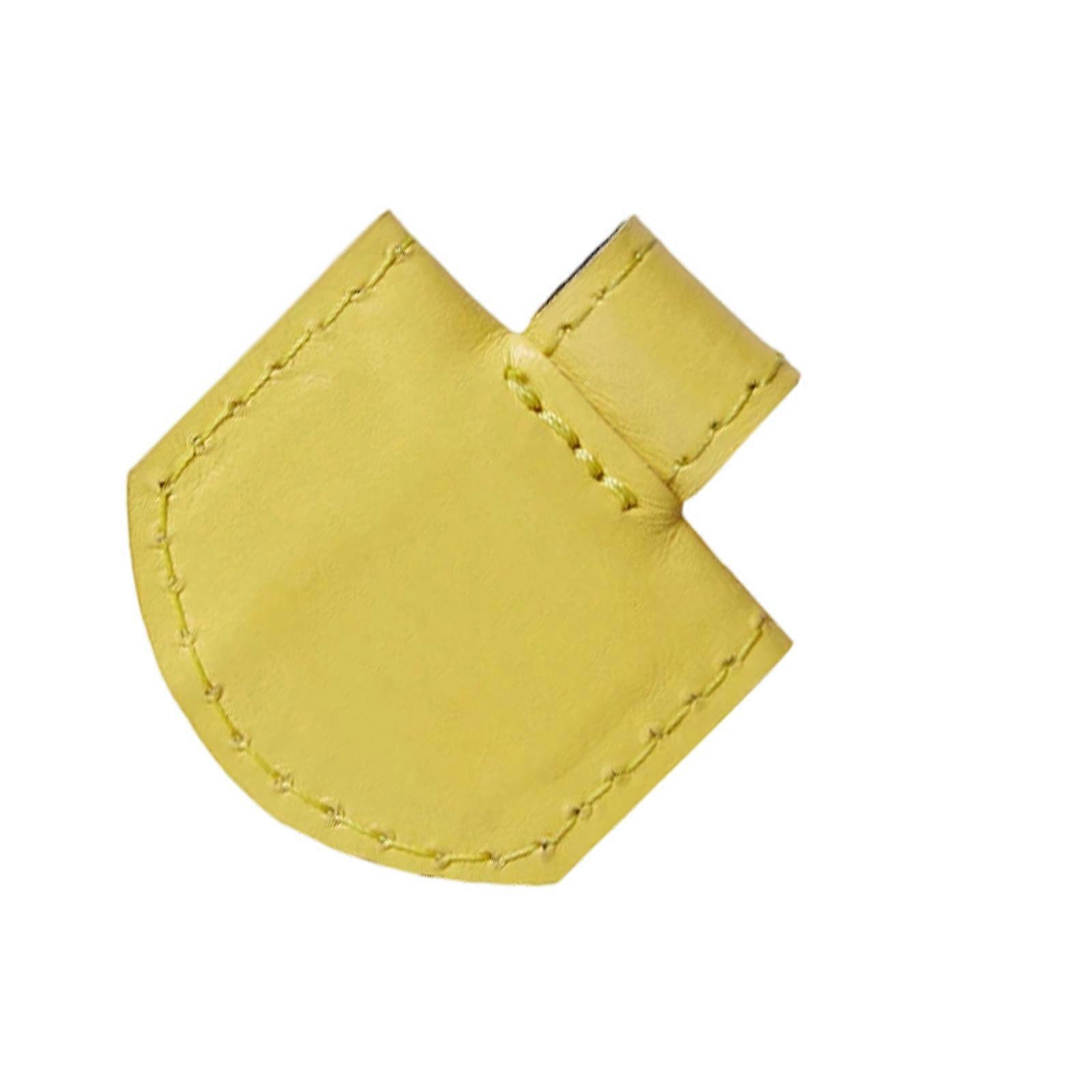 Magnetic Bookmarks for Reading PU Leather Page Marker with Pen Holder Stylish Book Markers Simple Bookmarks  Yellow