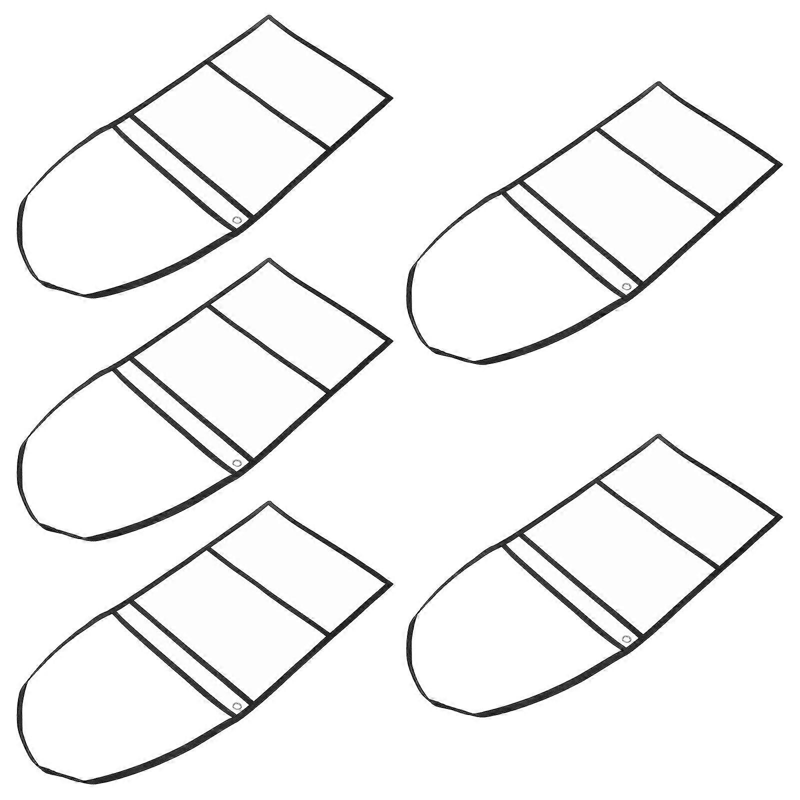 Dry Erase Pouches Document Holder for Storage 5Pcs with Handle Black