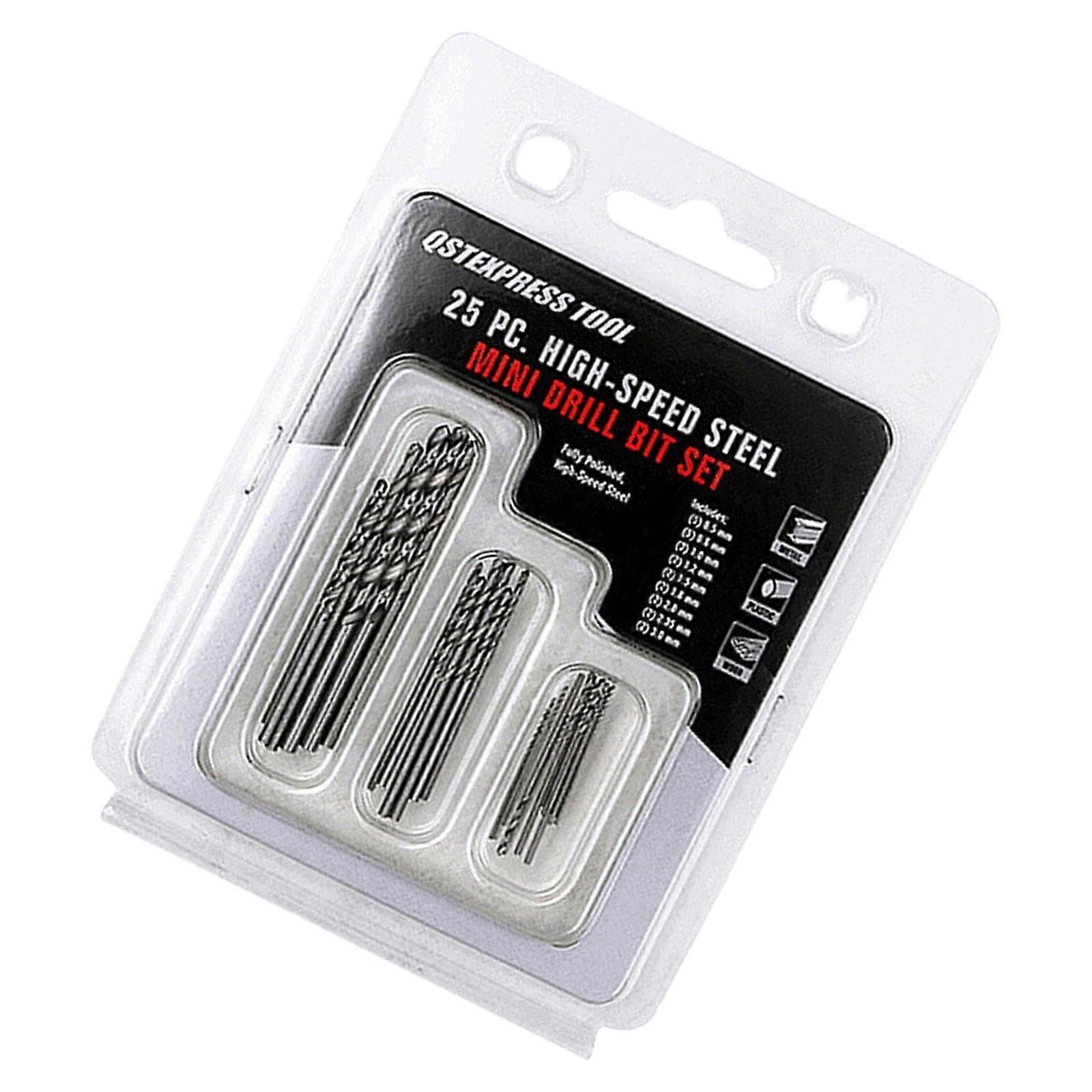 20/25Pcs Small Twist Drill Bits for Model Making Electronics Repair and Woodworking Crafting with Secure Storage Box Multicolor