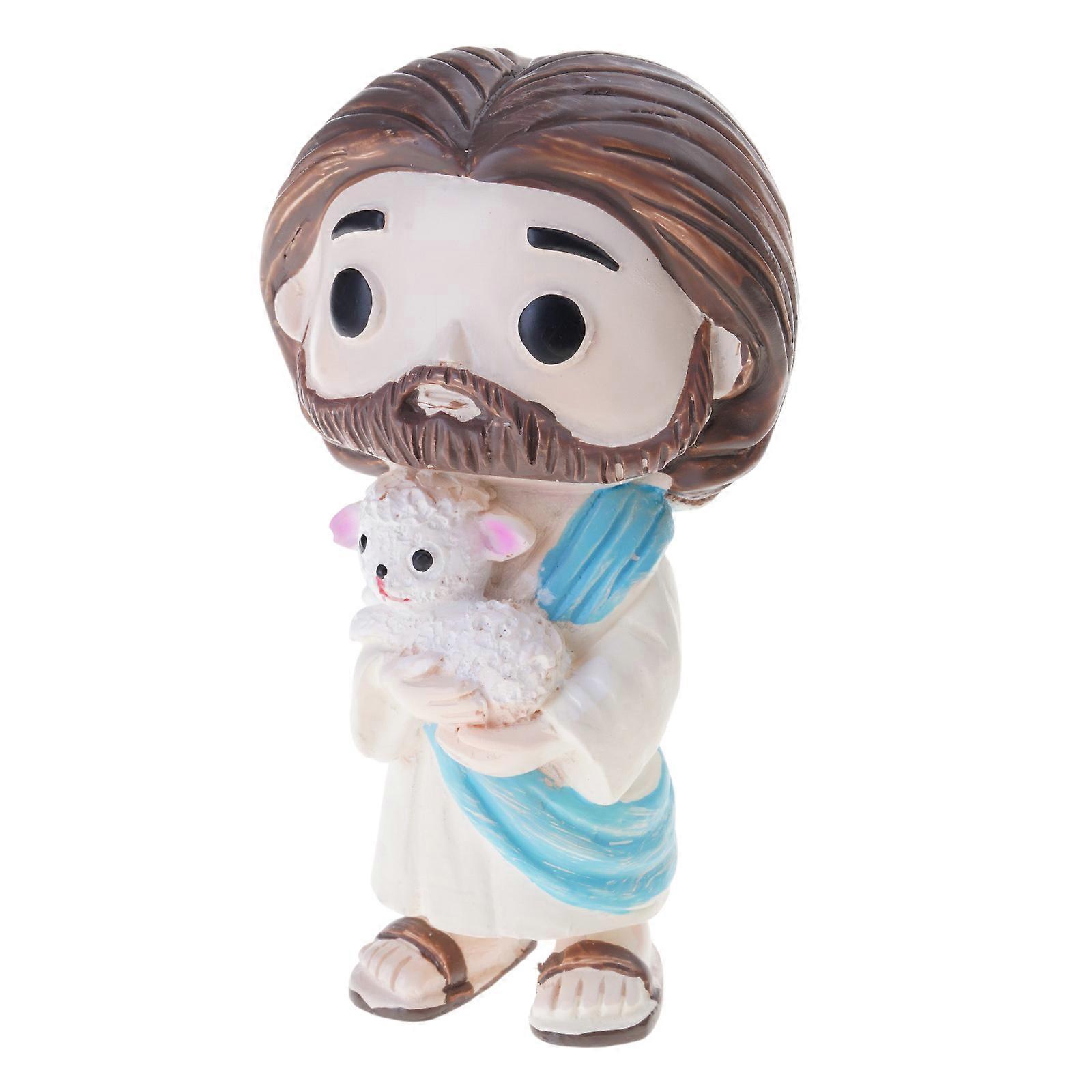 Realistic Christian Representation Statue For Collectors And Spiritual Use Constructed Safe Resin Figurine Multicolor