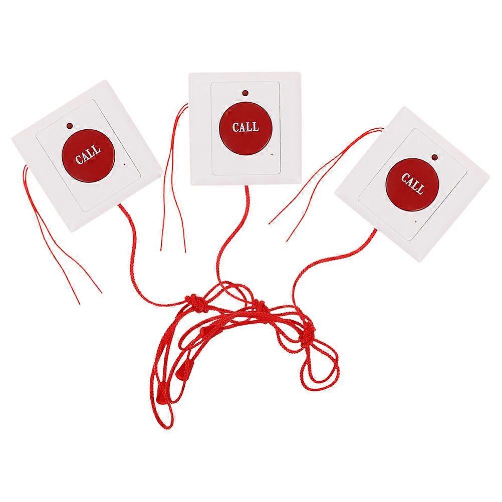 Red Emergency Call Button for Nursing Homes 3Pcs Wall Mounted Safety Device