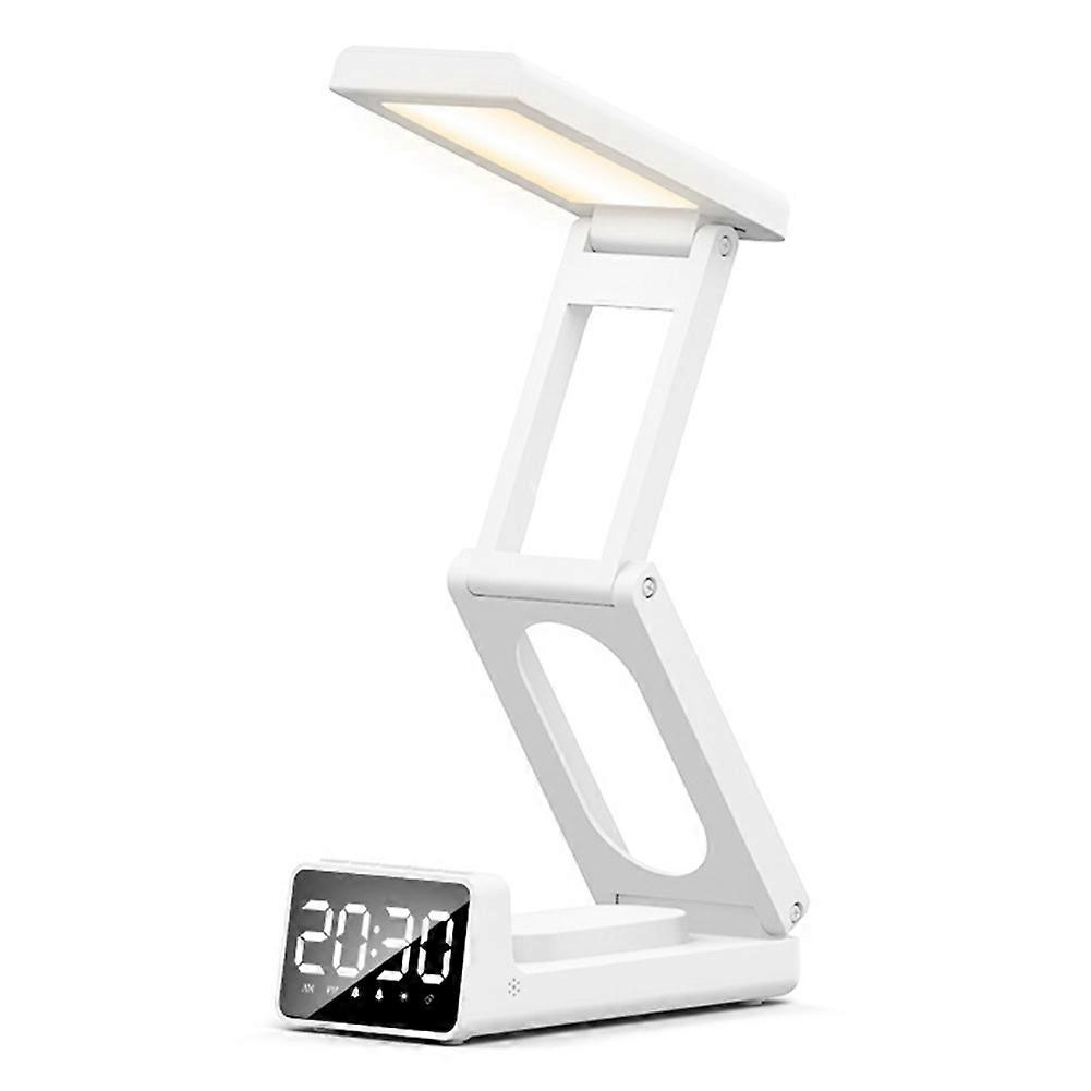 Multifunctional Soundless Alarm Clock Folding Carryable Design Nightlight Feature for Night Reading Travelling