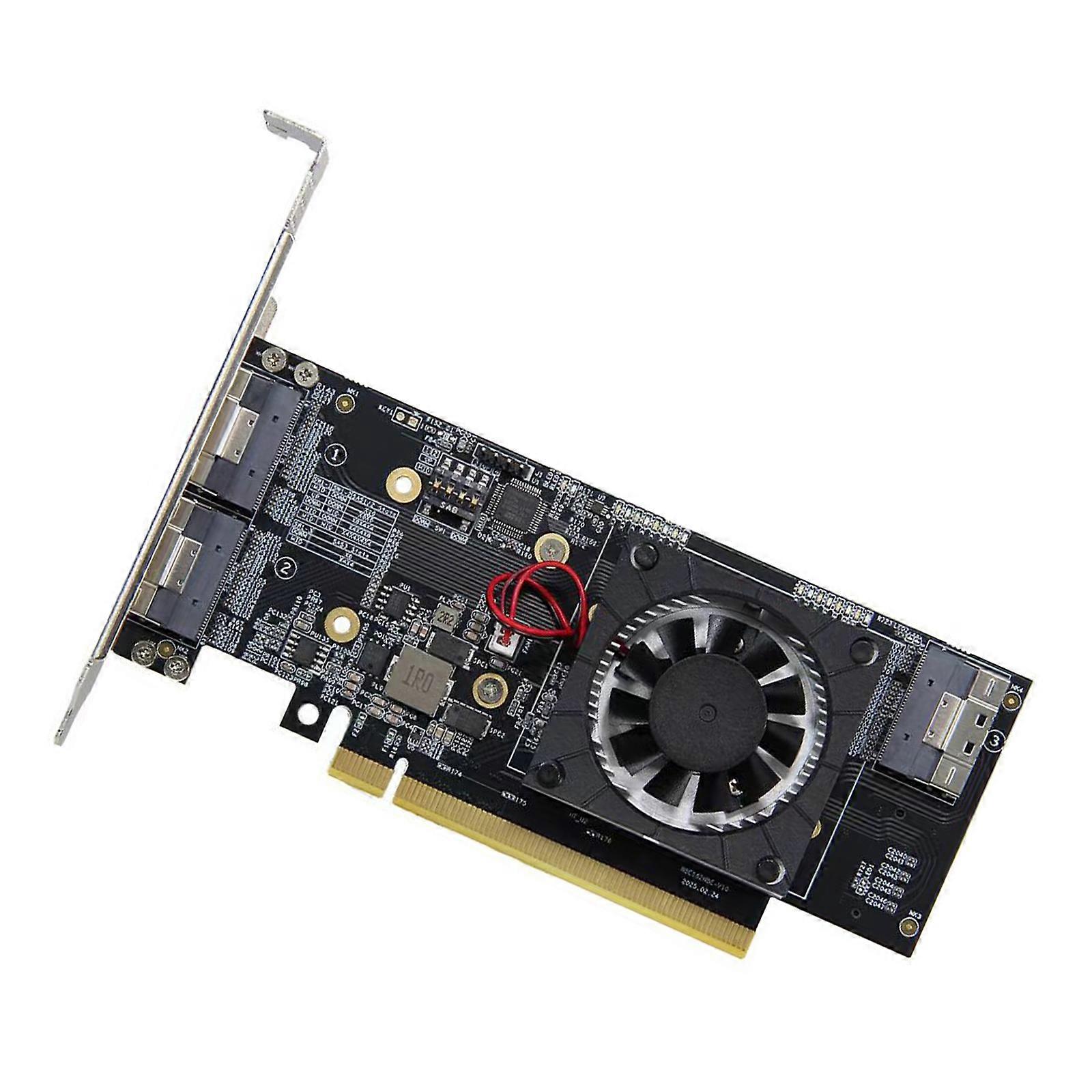 Dynamic Capacity PCIe Card with Multiple Protocol Support for 5 Storage Devices Multicolor