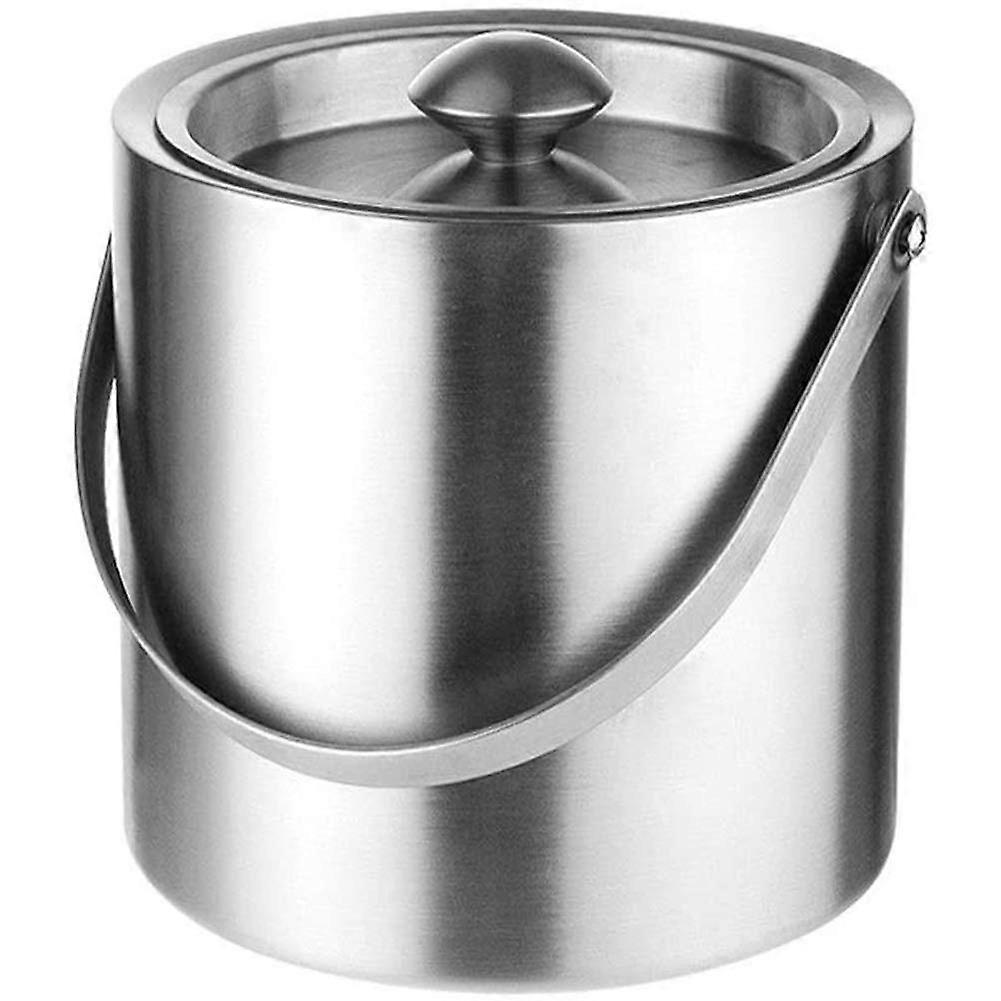 Stainless Steel Ice Bucket with Lid and Tongs, Insulated 2L 3L for Parties and Bar Use