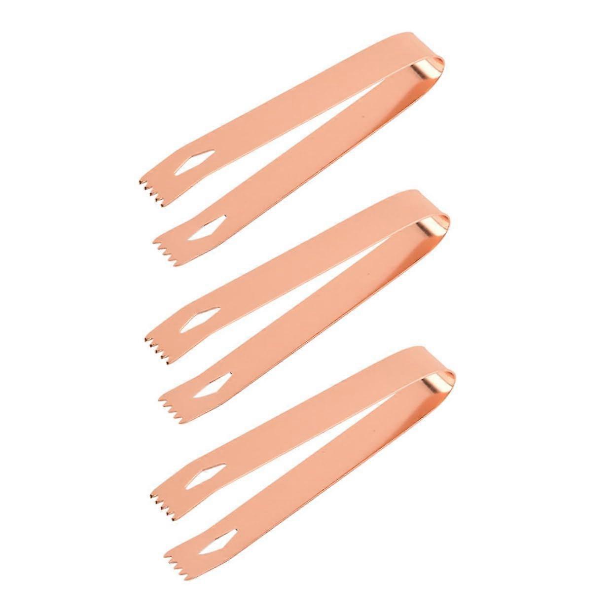 3pcs Stainless Steel Ice Tongs Set for Serving Ice Cubes, Sugar, Salad and Buffet Party