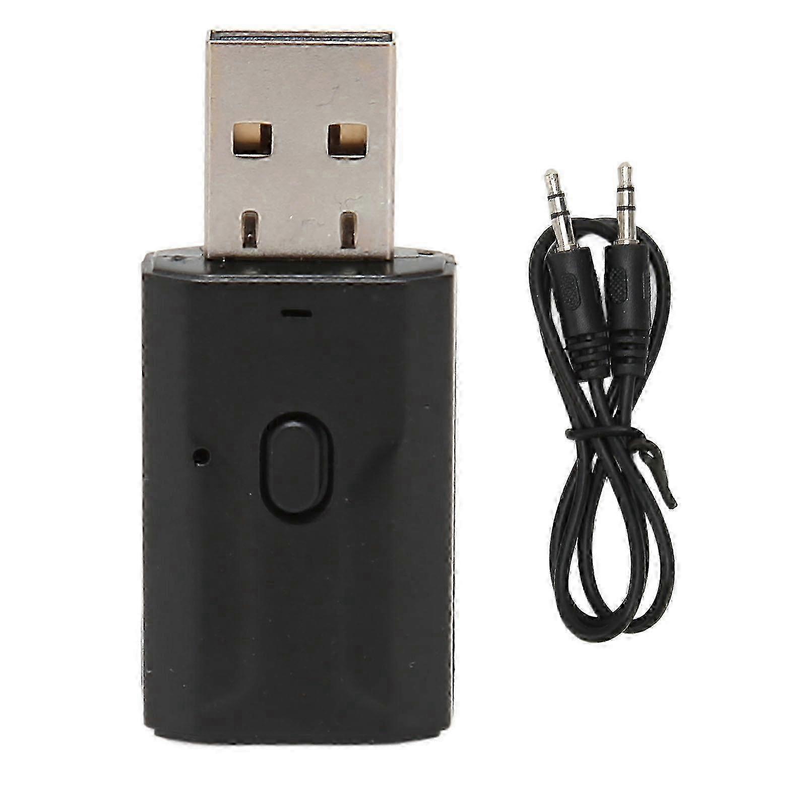 e Bluetooth 5.0 Sound Adapter Multifunction 2 in 1 Hands Free Call USB Bluetooth Receiver Transmitter for Car Speakers