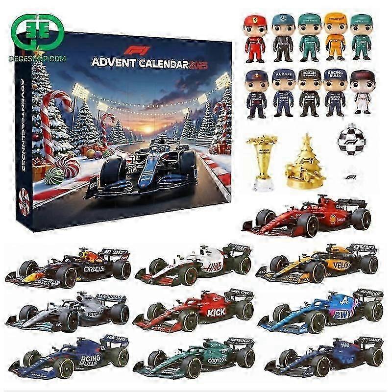 F1 racing Advent countdown holiday calendar blind box Christmas tree decoration 1pc 25-26 - DX