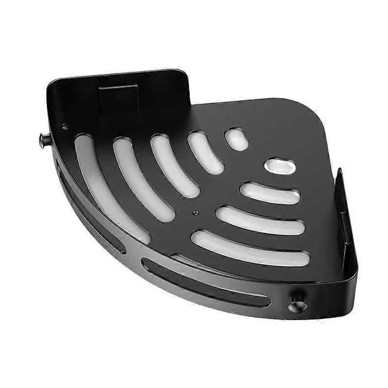 Triangle Shower Caddy Corner Shelf Drill Wall Mounted Bathroom Organizer Rack with Hooks, 3 Pack