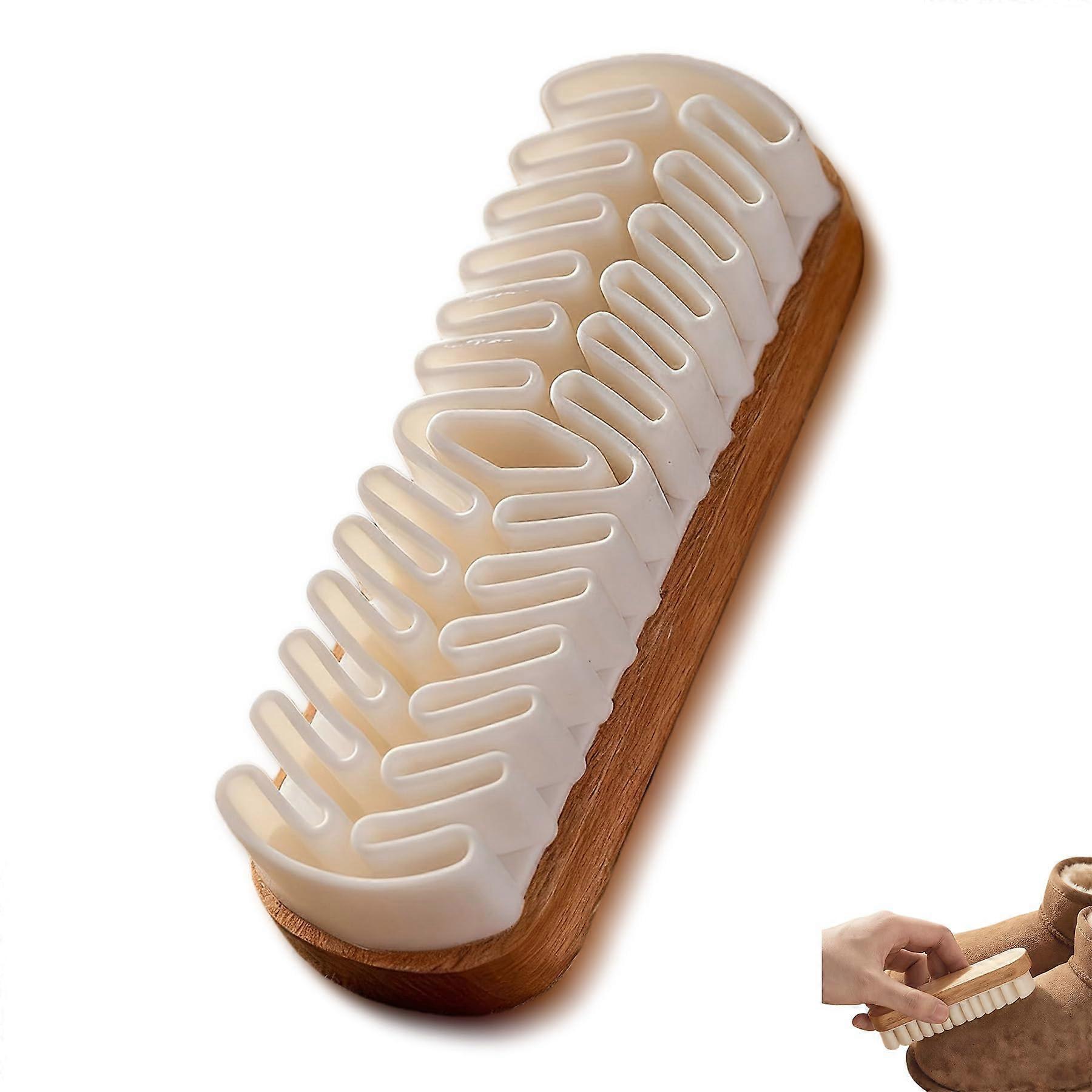 Suede Shoe Brush Rubber Cleaning Tool for Nubuck Leather with Static Grip (1 Pack)