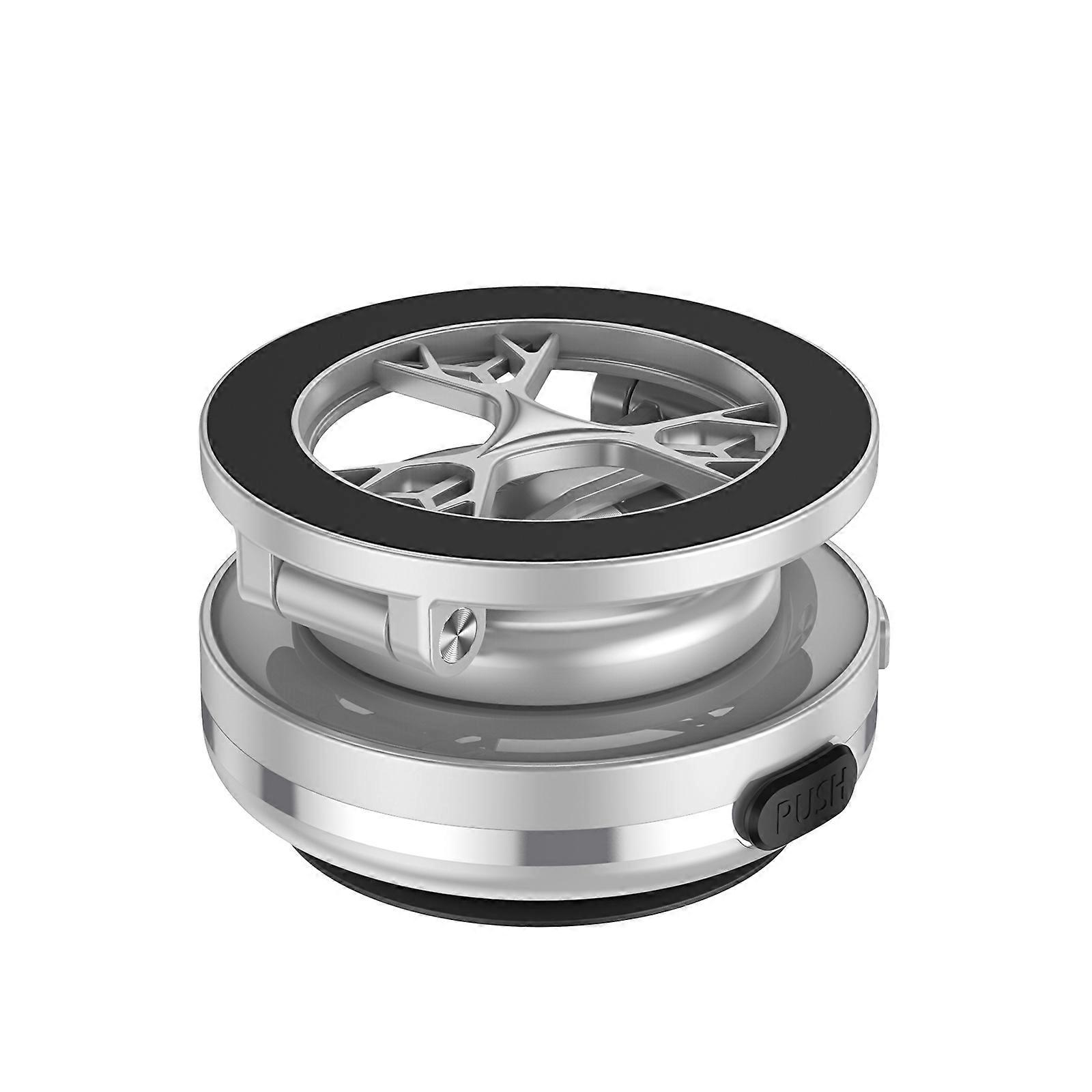 Home Use Adjustable Phone Stand Mount Rack Holder with Powerful Magnetic Suction Secure Grip for Automobile 360 Rotation  space silver