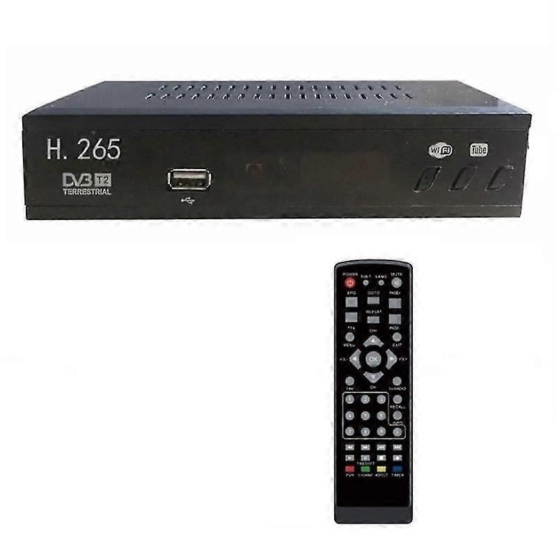 Receptor de TV USB HD DVB T2 1080P com guia eletrônico de programação (EPG).