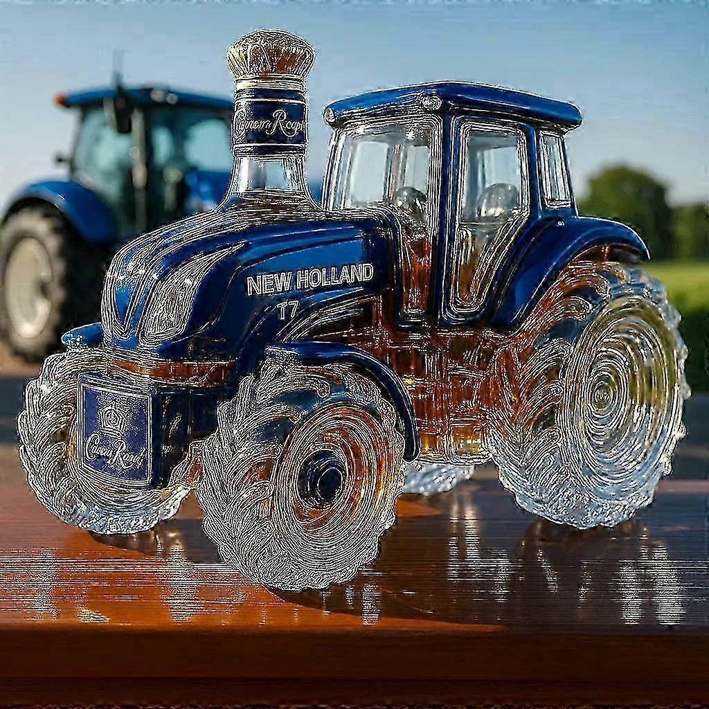 Tractor Shape Whiskey Bottle - Creative Tractor Theme Empty 10 Oz Novelty Bottle