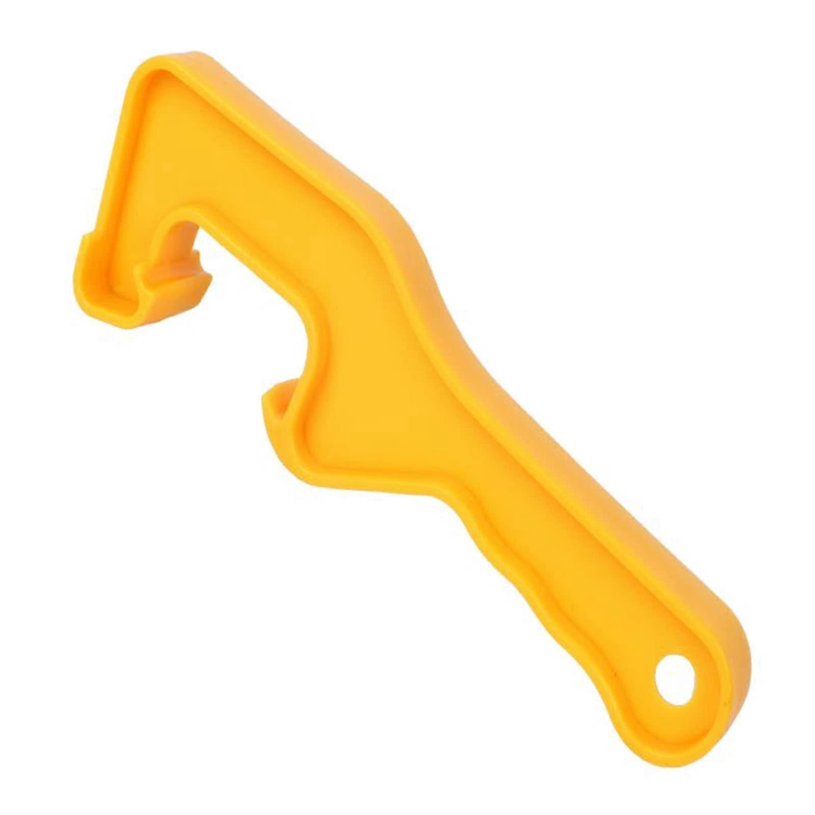 Bucket Lid Opener and Paint Can Opener Tool, Heavy Duty Wrench Style for Quick Lid Removal, Yellow Orange