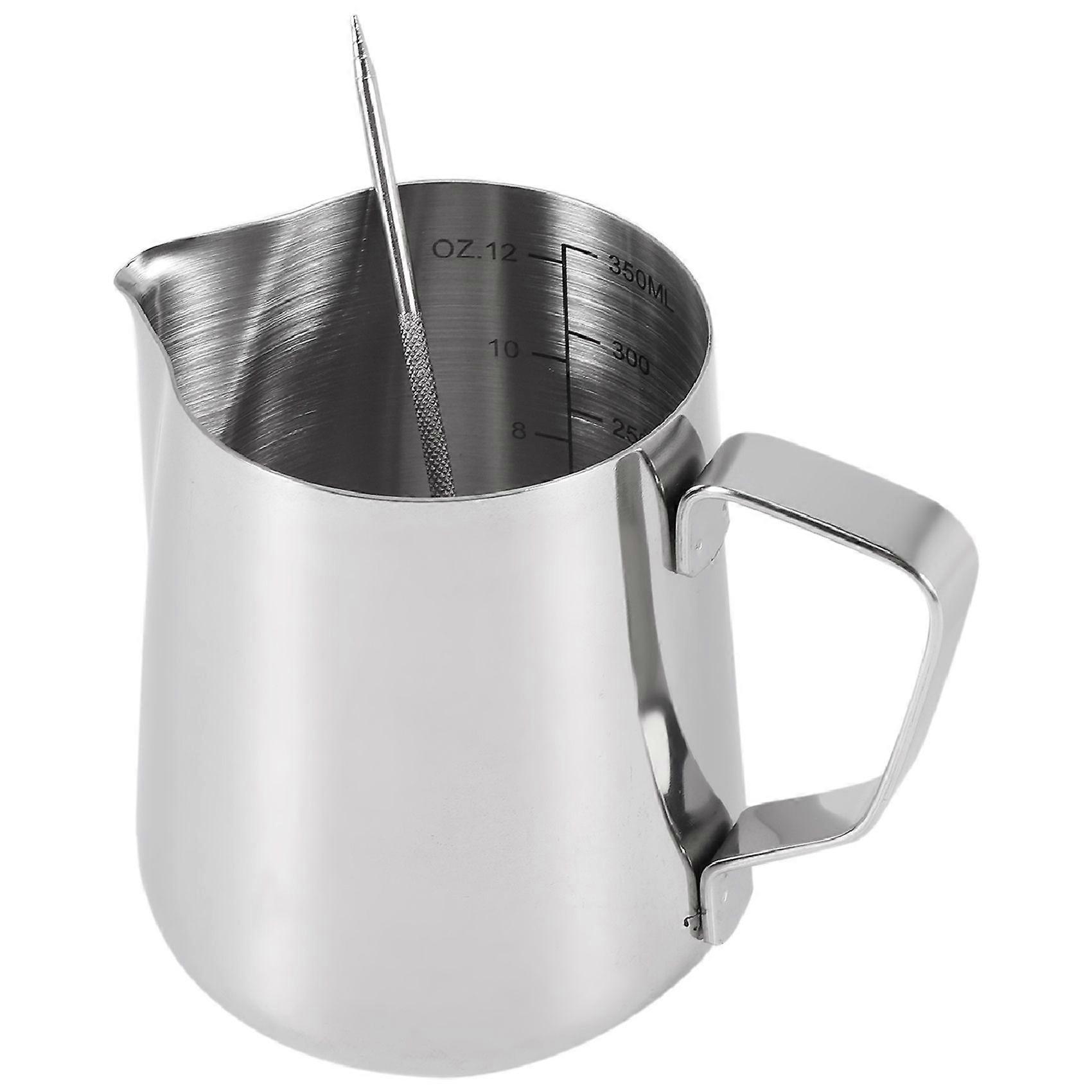 Melk Skumming Pitcher 350Ml (12Oz) Dampende mugger rustfritt stål Melk Kaffe Cappuccino Latte Ar