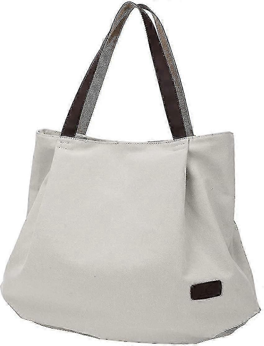 المرأة خمر قماش المتسوق حقيبة الكتف حقيبة يد دلو حقيبة الترفيه حقيبة (أبيض حليبي)