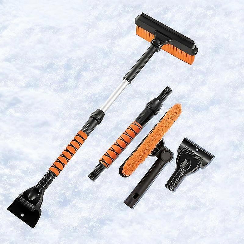 Car Snow Brush and Ice Scraper for Kia Soul 2000–2025, 360° Rotating Extendable Handle
