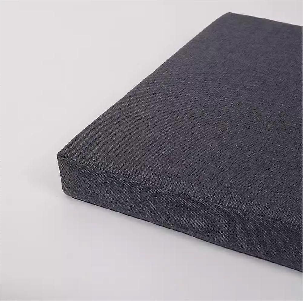 Density Foam Bench Cushion with NonSlip Linen Cover for Window Seat or Patio Swing, Dark Grey 12x20x2in