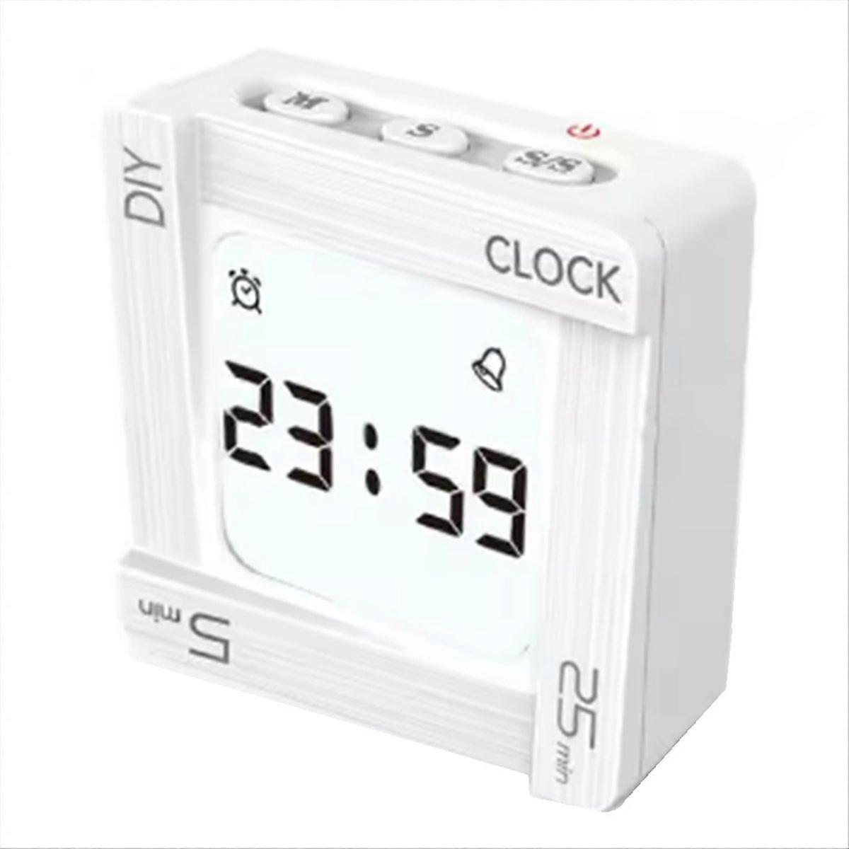DIY Time Management Pomodoro Timer Square Alarm Clock Flip Countdown