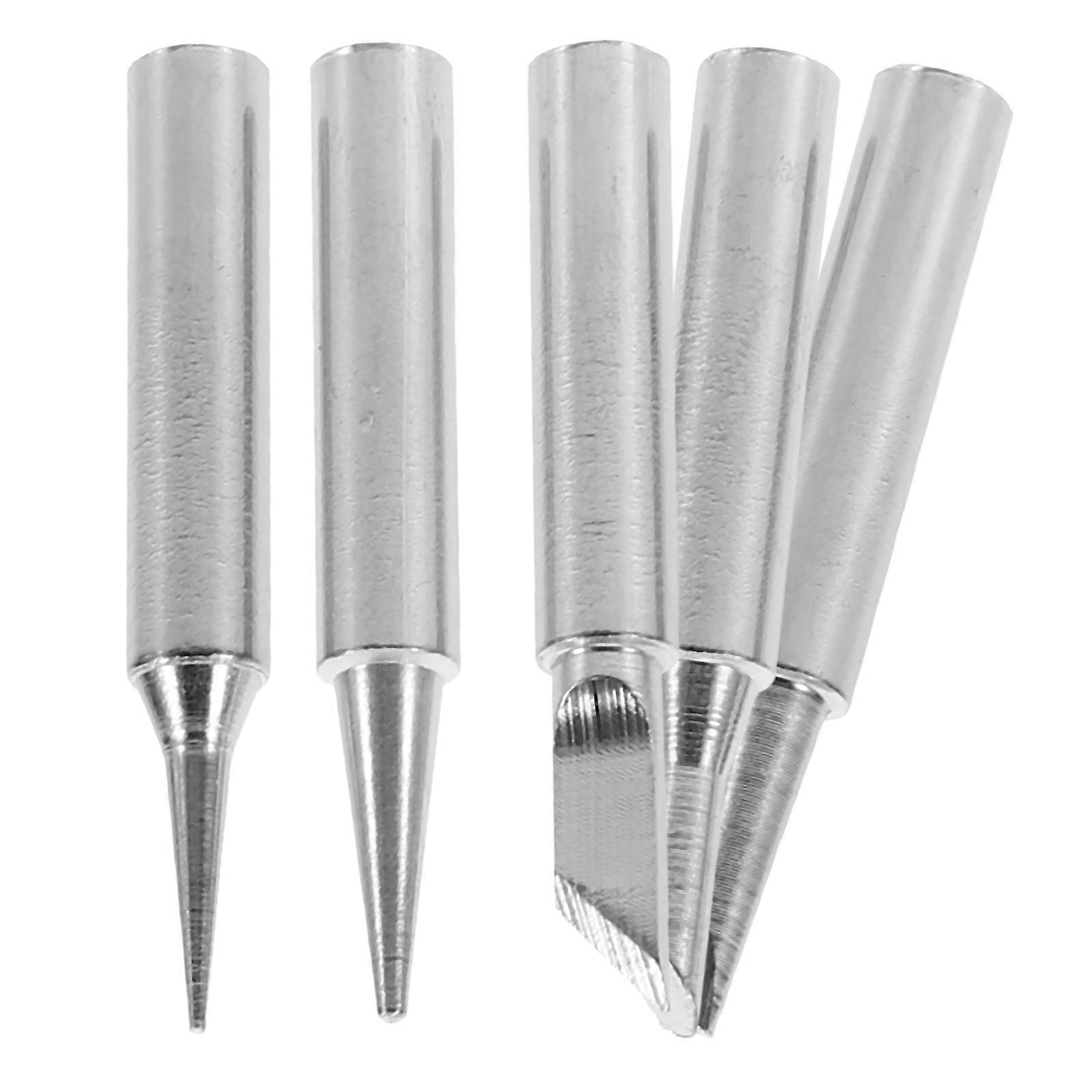 Assorted Soldering Iron Tips For Electronics Enthusiasts Designed For Soldering With Durable Iron Material 5Pcs