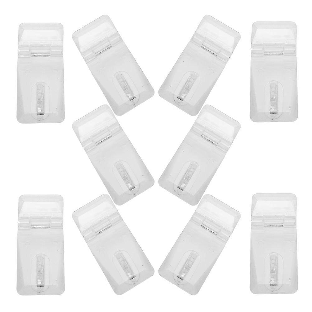 Mini Cabinet Clear Acrylic Lock Hasp for Box Use with 10Pcs Transparent Buckle